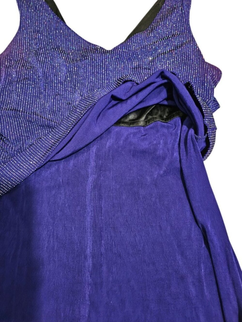 Ronni Nicole 12 Purple Glitter Tank Duster 2Pc Set Evening Archival Statement - Picture 8 of 10